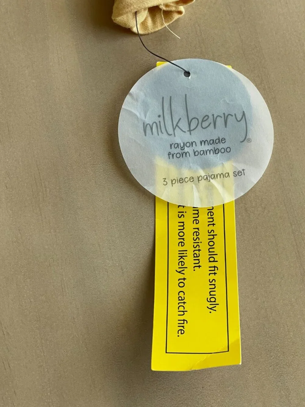 Entire Closet $5! NEW Milkberry 3 Piece Bamboo PJs Pajamas & Grip Socks, Safari